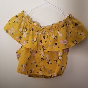 Off Shoulder Floral Crop top
